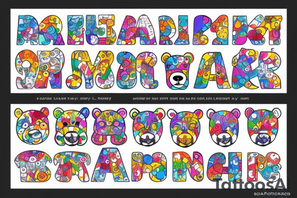Gay, proud, positive, lucky, bear tattoo idea