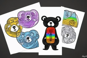 Gay, proud, positive, lucky, bear tattoo idea