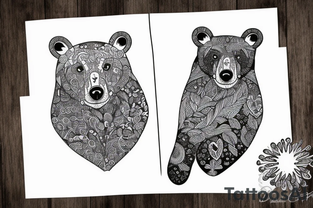 Gay, proud, positive, lucky, bear tattoo idea