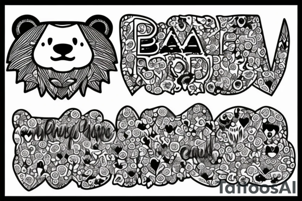Gay, proud, positive, lucky, bear tattoo idea