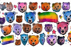 Gay, proud, positive, lucky, bear tattoo idea