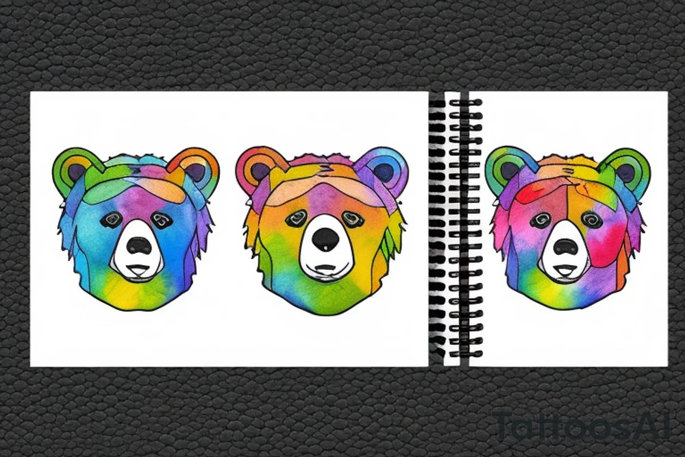 Gay, proud, positive, lucky, bear tattoo idea