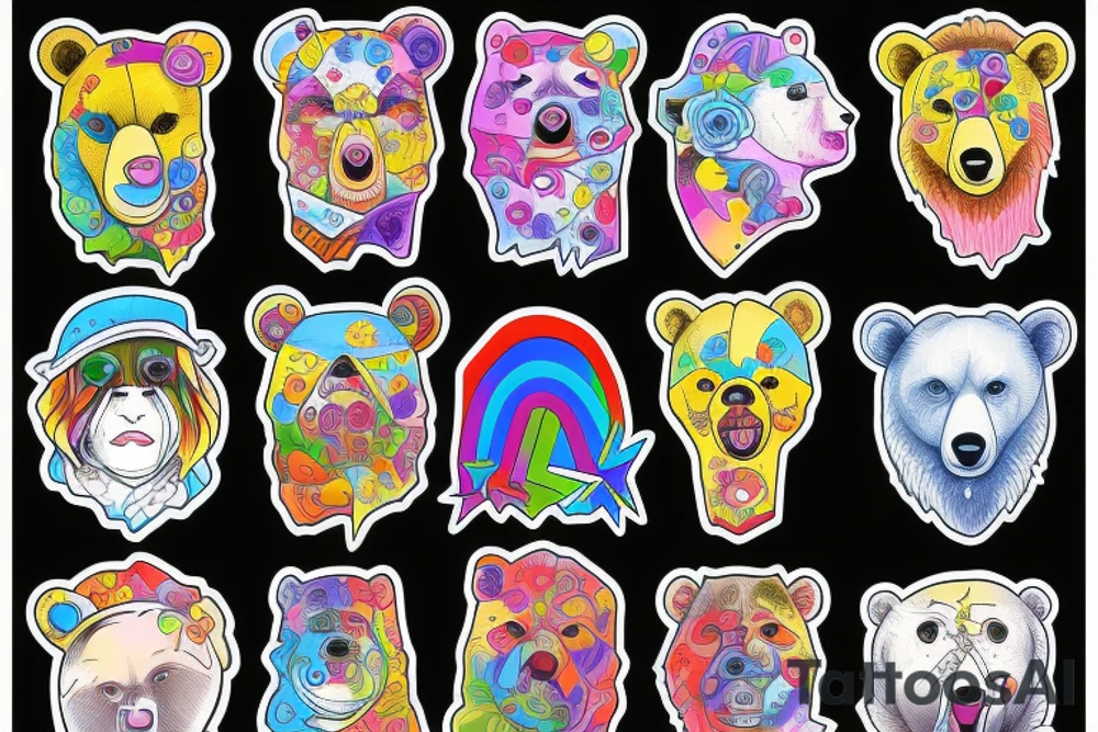 Gay, proud, positive, lucky, bear tattoo idea
