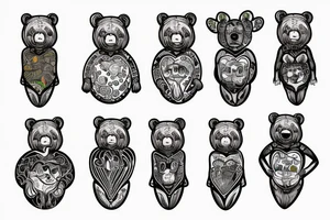 Gay, proud, positive, lucky, bear tattoo idea
