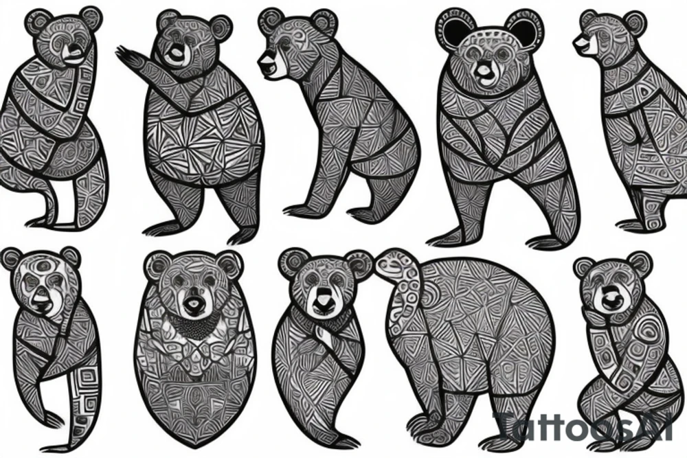Gay, proud, positive, lucky, bear tattoo idea