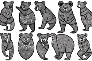 Gay, proud, positive, lucky, bear tattoo idea