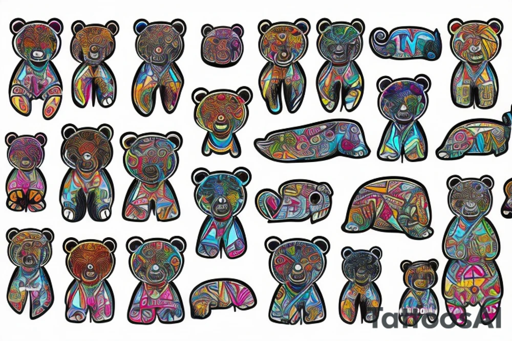 Gay, proud, positive, lucky, bear tattoo idea