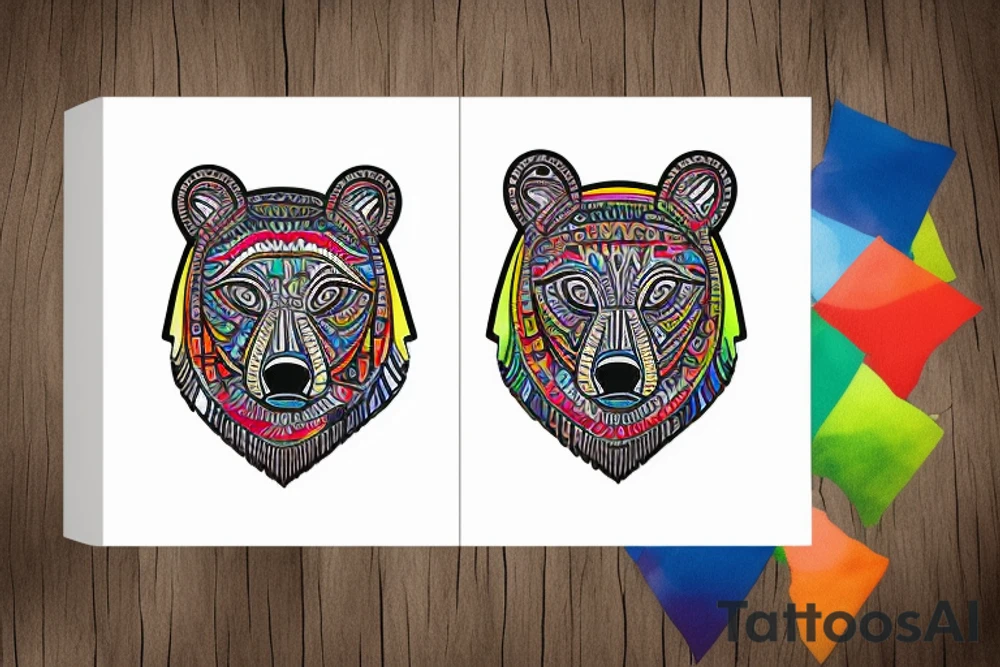 Gay, proud, positive, lucky, bear tattoo idea