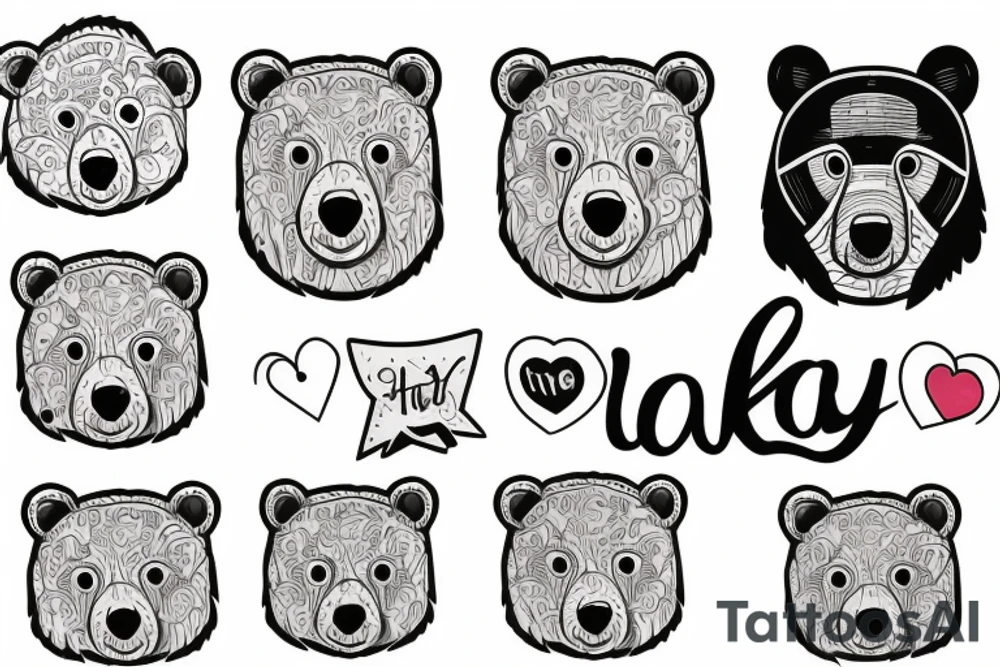 Gay, proud, positive, lucky, bear tattoo idea