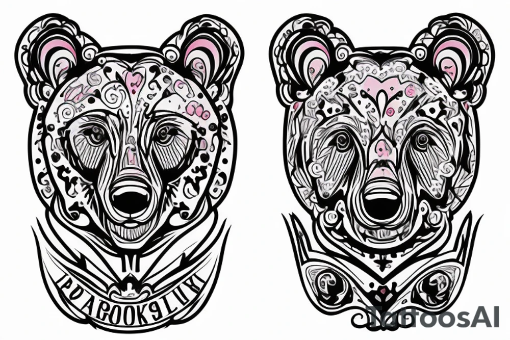 Gay, proud, positive, lucky, bear tattoo idea