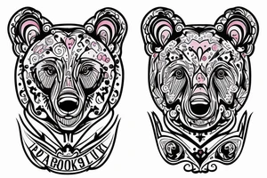 Gay, proud, positive, lucky, bear tattoo idea