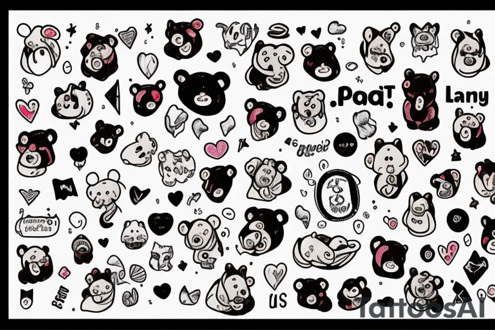 Gay, proud, positive, lucky, bear tattoo idea