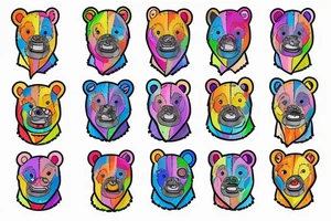 Gay, proud, positive, lucky, bear tattoo idea