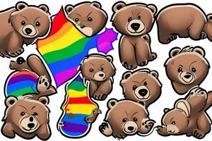 Gay, proud, positive, lucky, bear tattoo idea