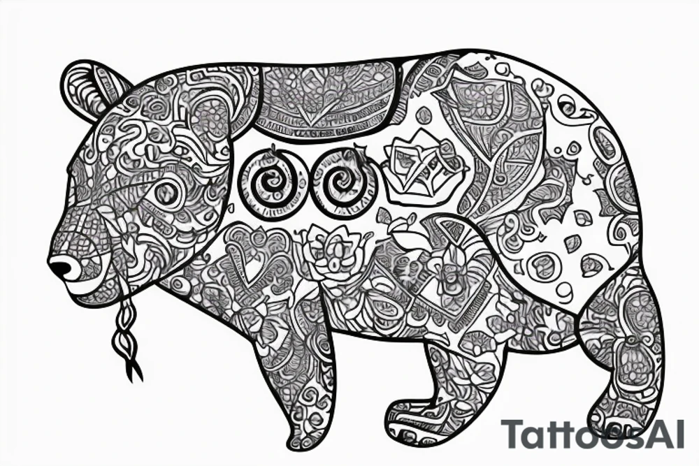 Gay, proud, positive, lucky, bear tattoo idea