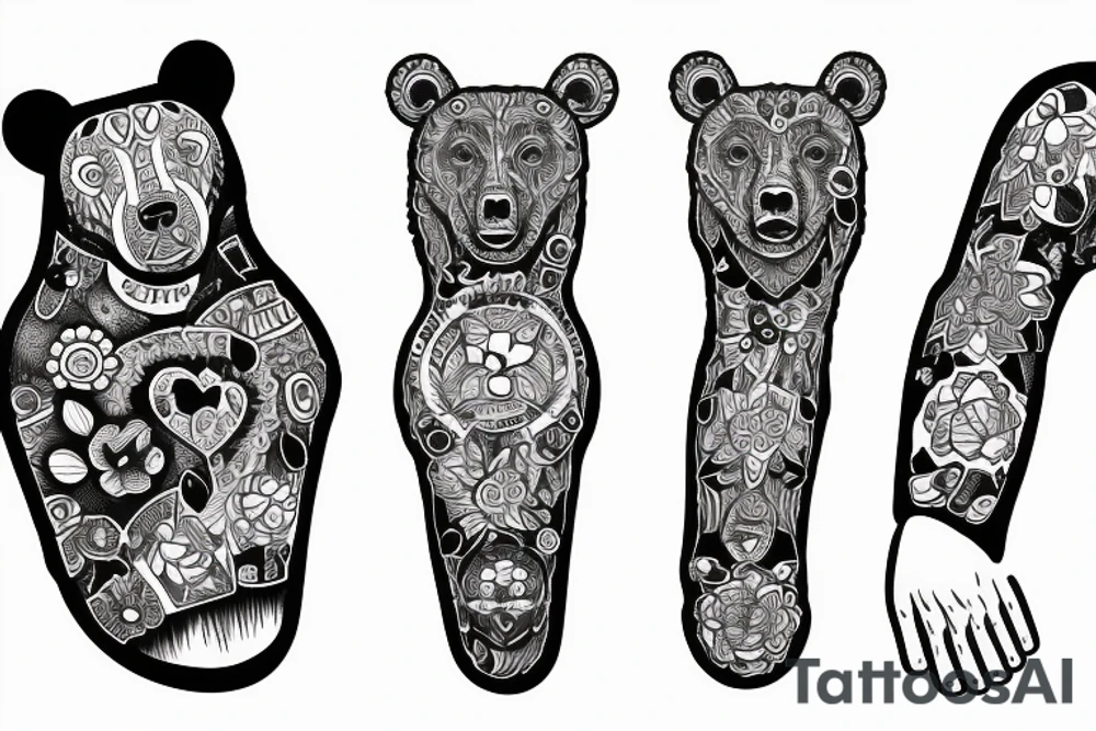 Gay, proud, positive, lucky, bear tattoo idea