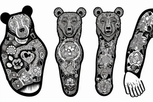 Gay, proud, positive, lucky, bear tattoo idea