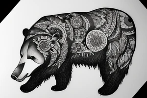 Bear, rock tattoo idea