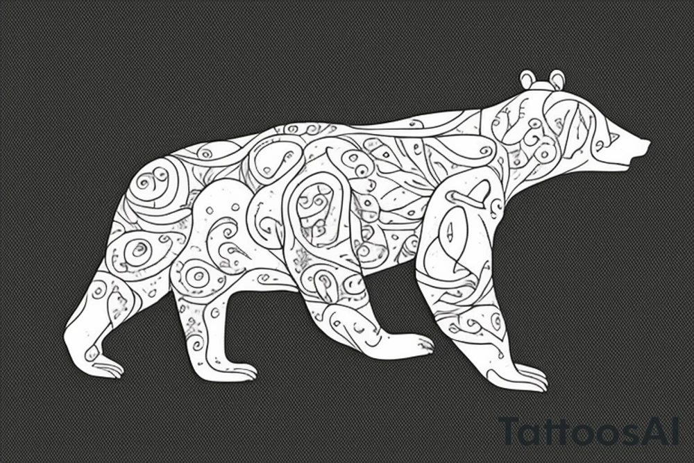 Bear, rock tattoo idea