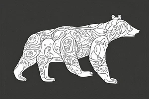 Bear, rock tattoo idea