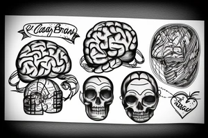 A caged brain tattoo idea