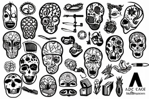 A caged brain tattoo idea