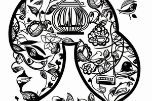 A birdcage with a brain in it tattoo idea