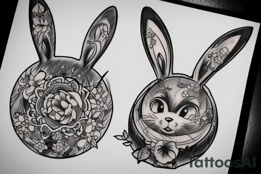 anime bunny tattoo idea