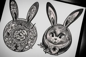 anime bunny tattoo idea