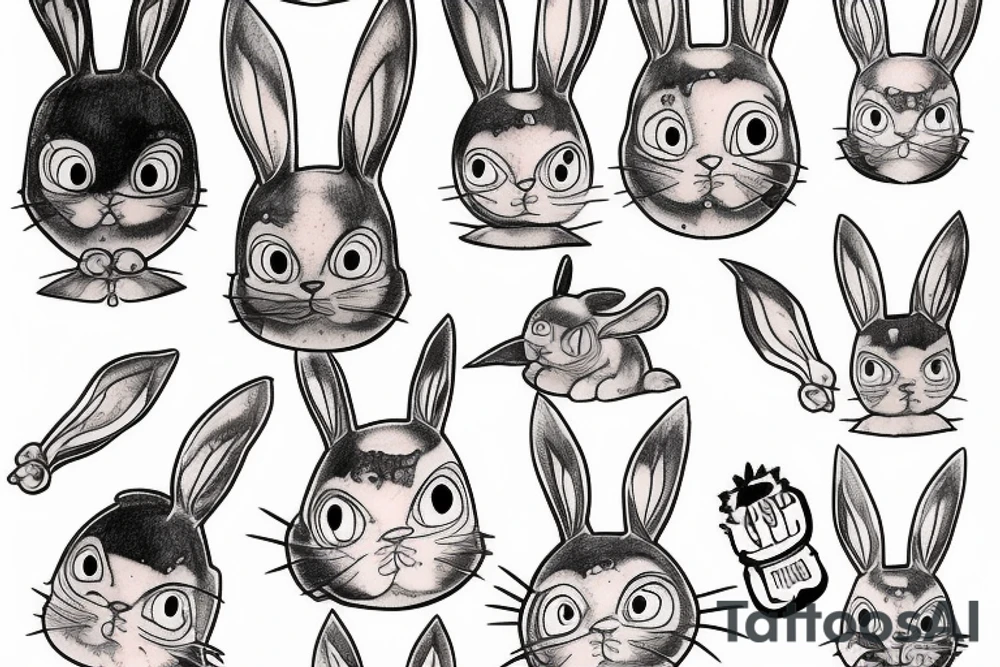 bunny tattoo idea