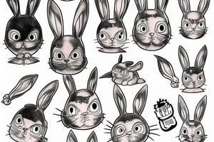 bunny tattoo idea