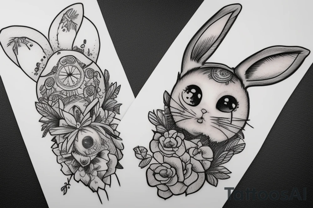 bunny tattoo idea