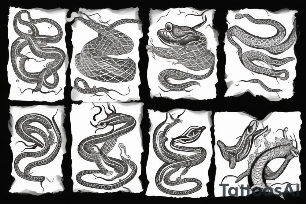 snake with open mouth tattoo idea