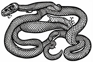The snake is wriggling tattoo idea