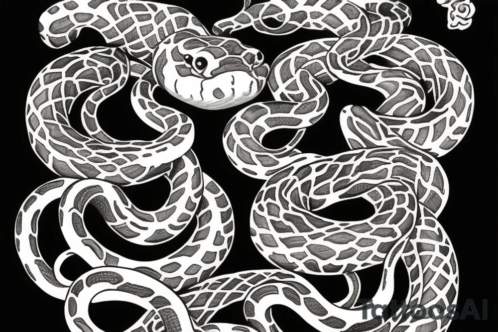 The snake is wriggling tattoo idea