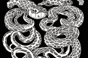 The snake is wriggling tattoo idea
