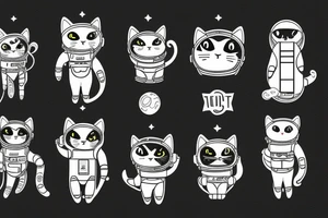 cat astronaut tattoo idea