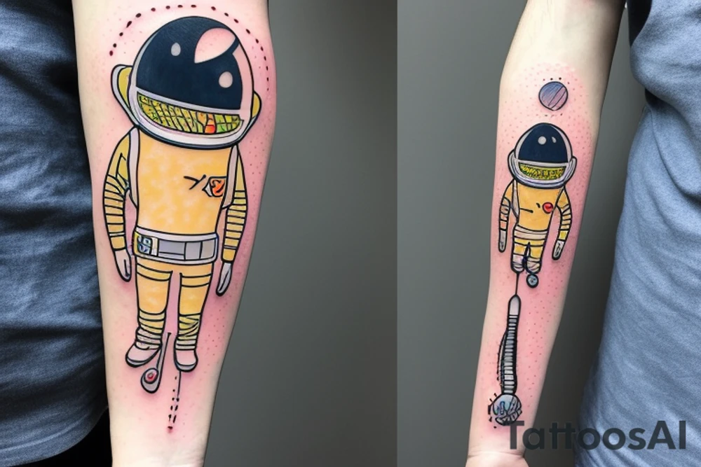 cat astronaut tattoo idea