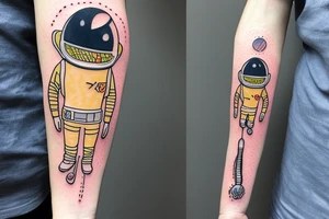 cat astronaut tattoo idea
