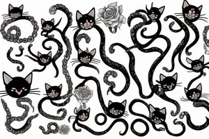 cat octopus tattoo idea