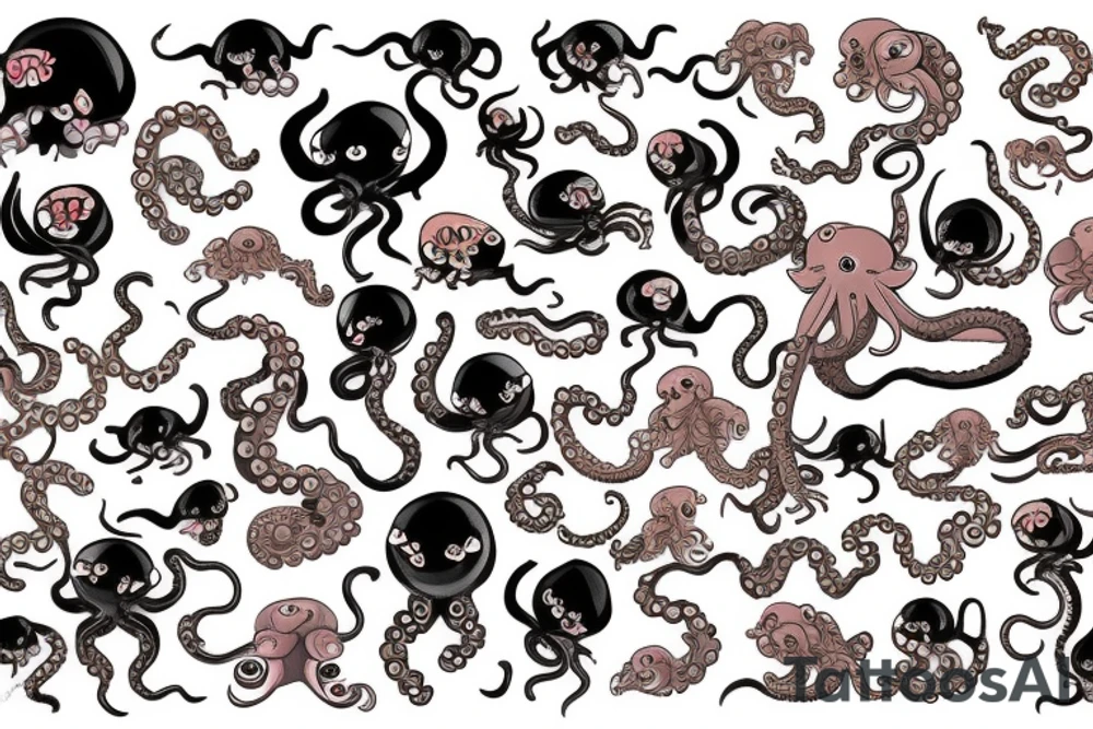 octopus cat tattoo idea