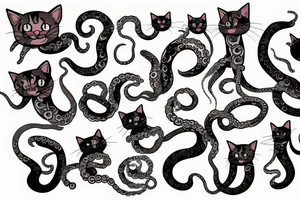 tentacle cat tattoo idea