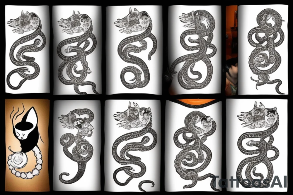 tentacle cat tattoo idea