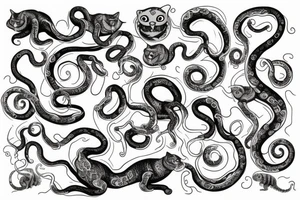 tentacle cat tattoo idea