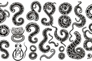 tentacle cat tattoo idea