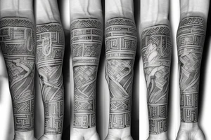 Mythical, woodsy Ancient Greek tattoo on forearm tattoo idea