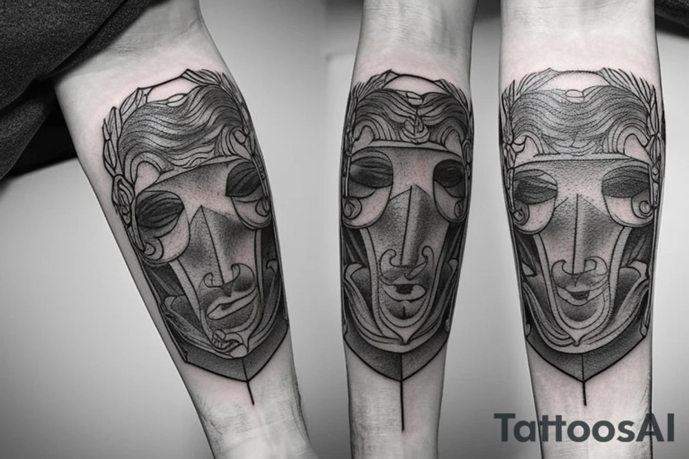 Mythical, woodsy Ancient Greek tattoo on forearm tattoo idea