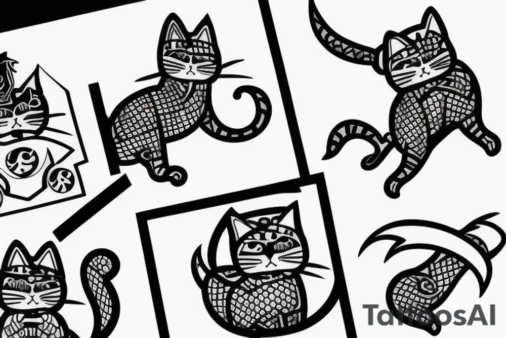 Cat ninja tattoo idea