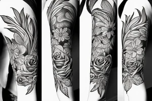 Monster flower tattoo idea