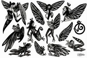 Frogfairy wings tattoo idea
